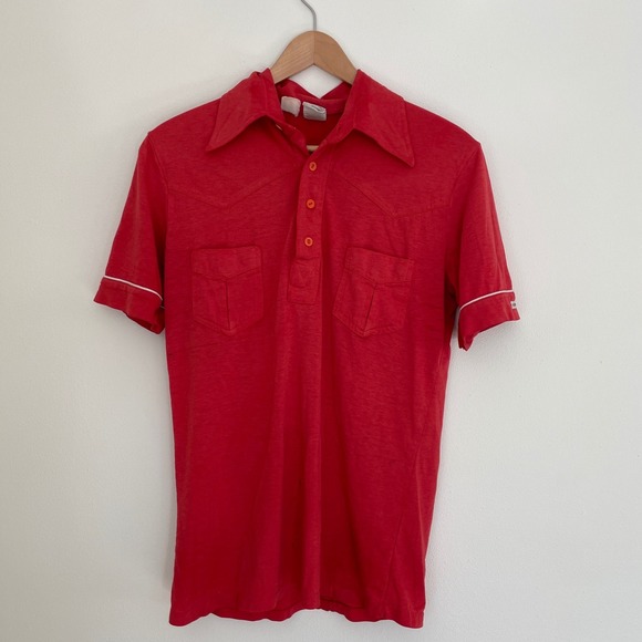 Kennington Ltd. Other - Vintage 80s Kennington Red Short‎ Sleeve Polo Shirt Western Style Retro